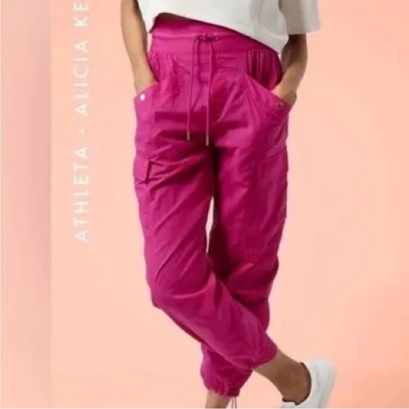 Athleta Women's Pink Jogger Pants - Picture 1 of 4